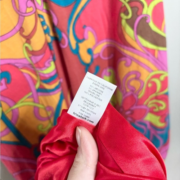 Trina Turk colorful maxi dress halter strapless resort size 8 - Picture 3 of 7